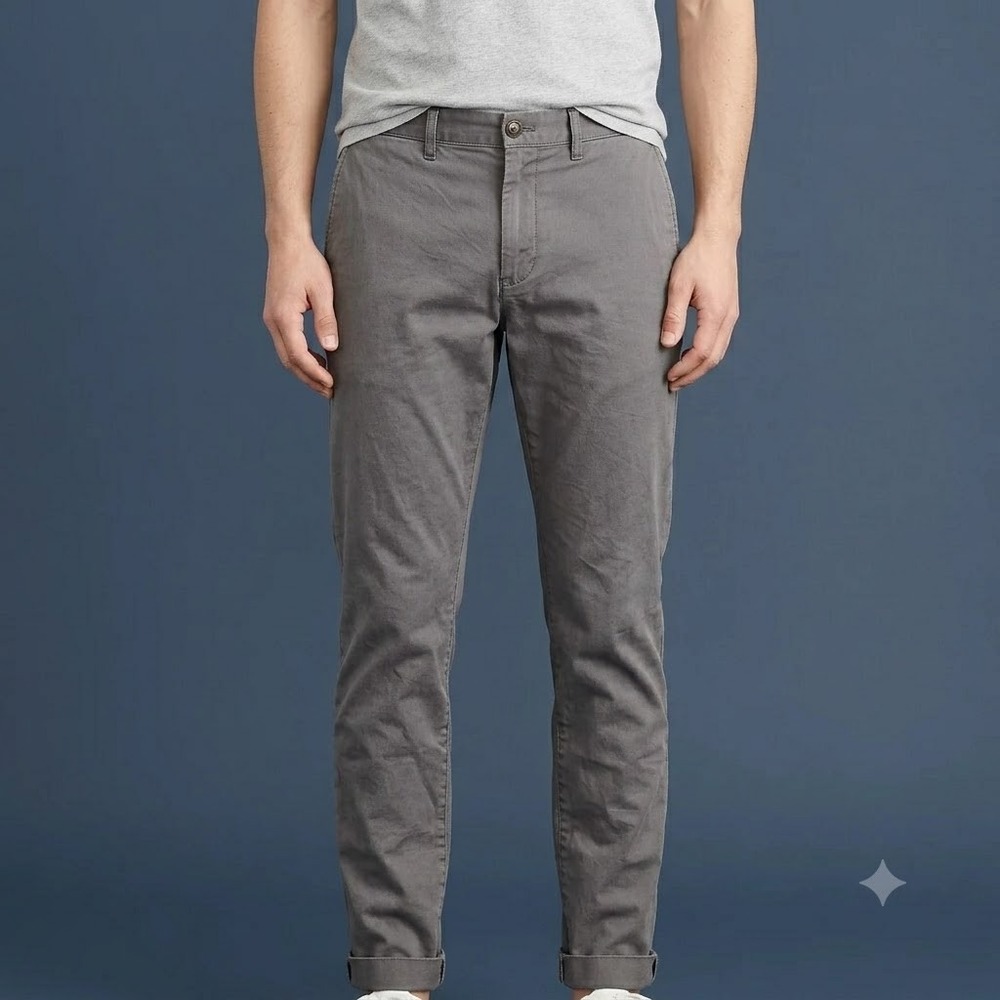 J.Crew Flex Slim Chino Pants Mens 34x34 Gray Stretch